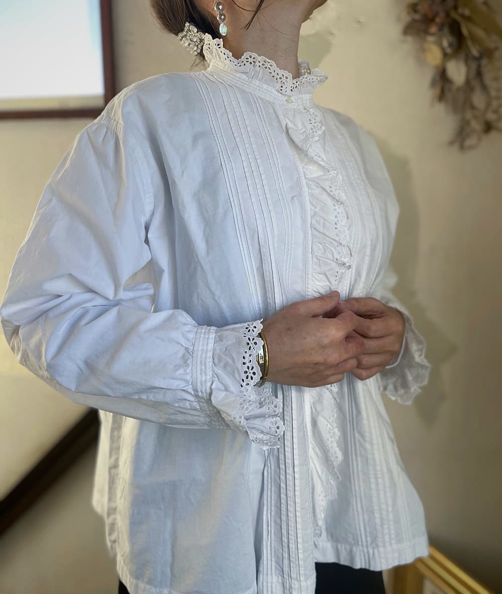 アンティークヴィクトリアンコットンブラウス