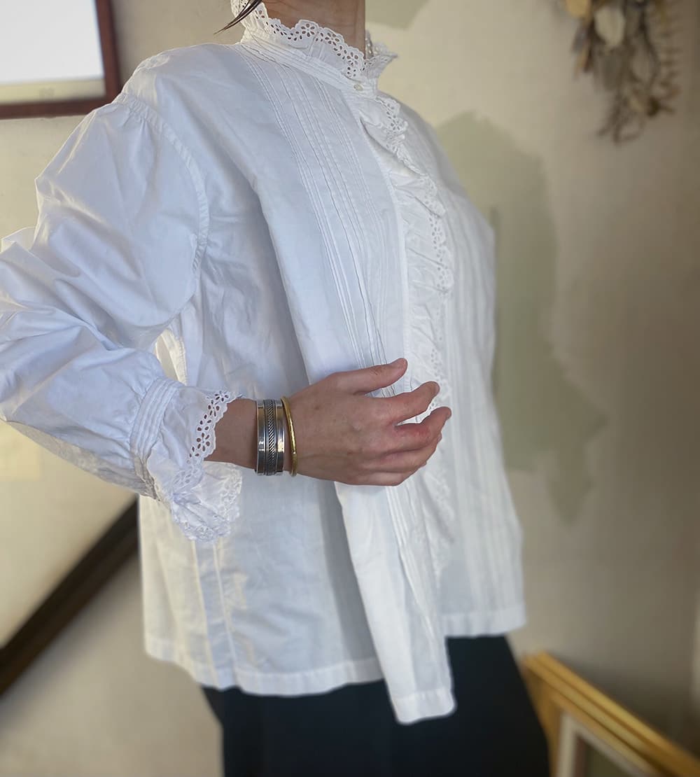 アンティークヴィクトリアンコットンブラウス