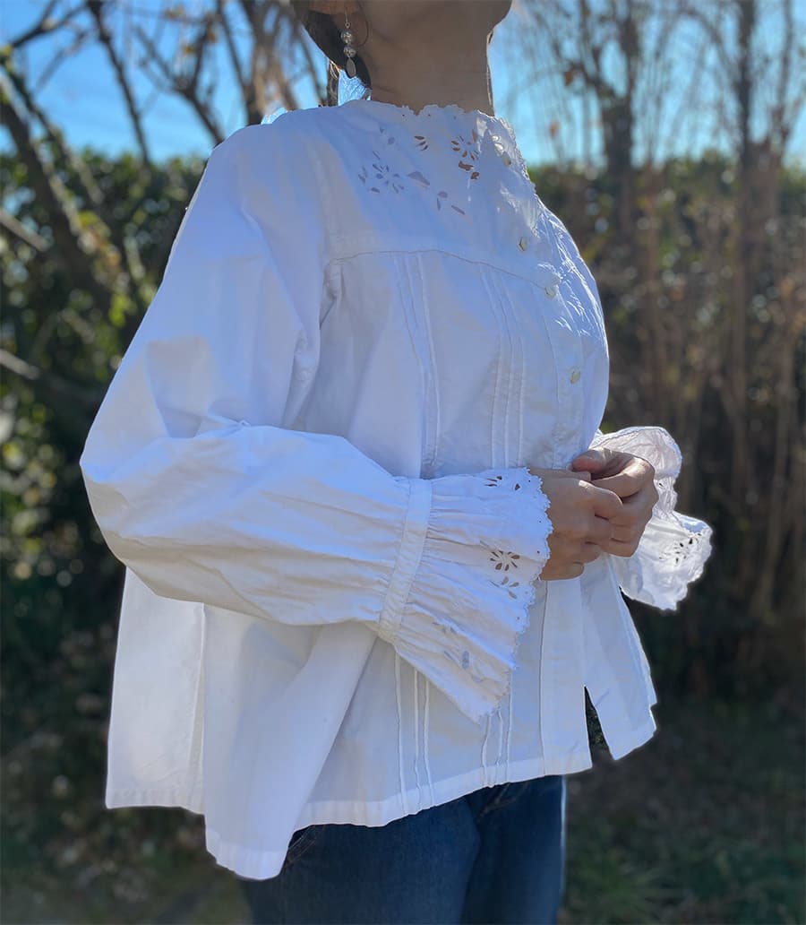 フランスアンティークブラウス