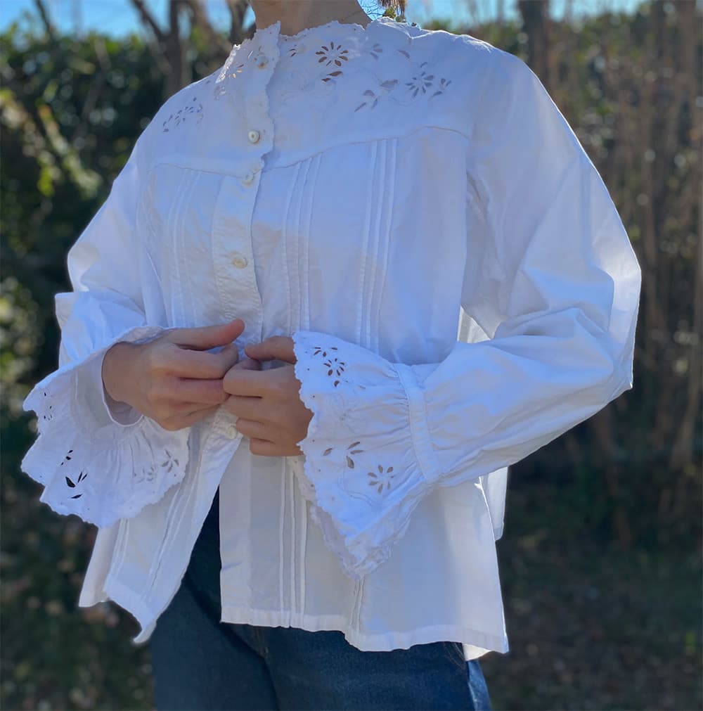 フランスアンティークブラウス