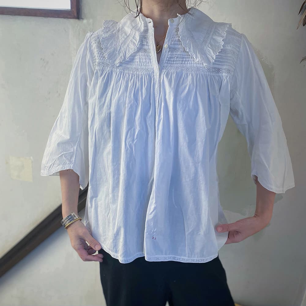 フランスアンティークブラウス