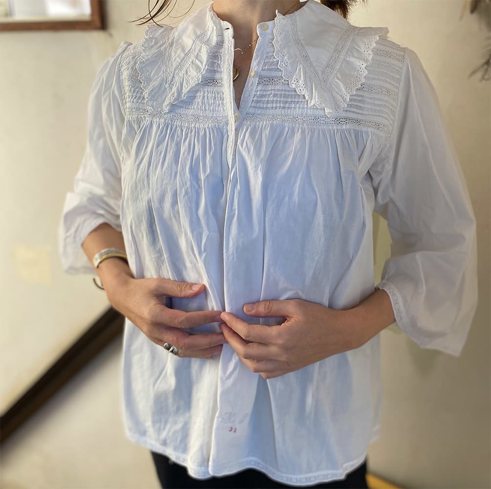 フランスアンティークブラウス