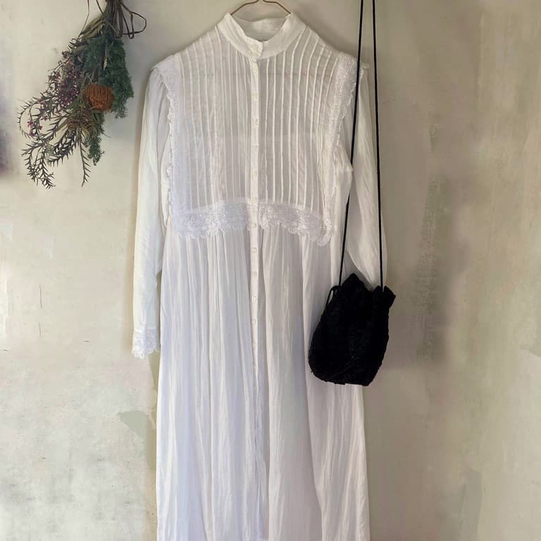 アンティークラッフルマキシワンピース ナイトドレス