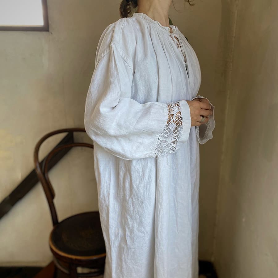 フランスアンティークチャーチスモック