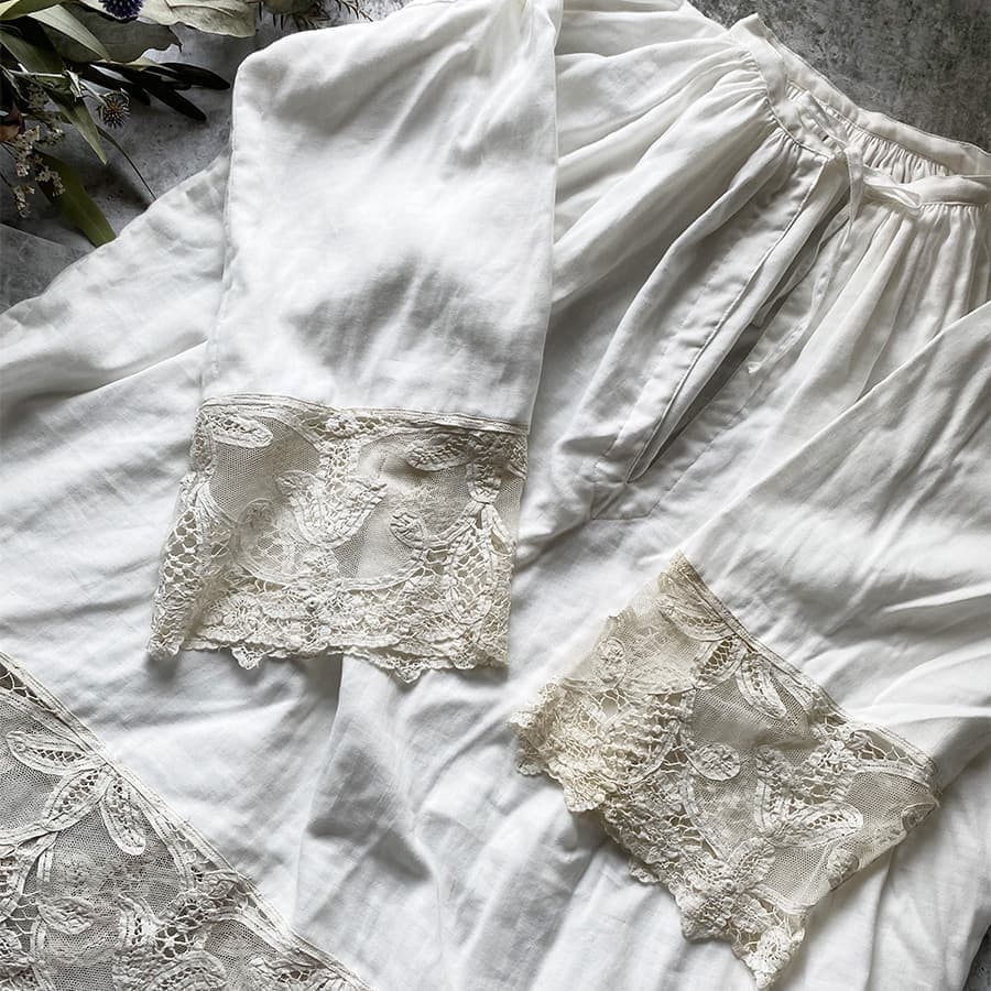 アンティークレースチャーチスモック チャーチドレス