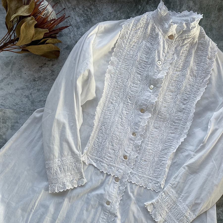 ヴィクトリアンナイトドレスアンティークレースワンピース 