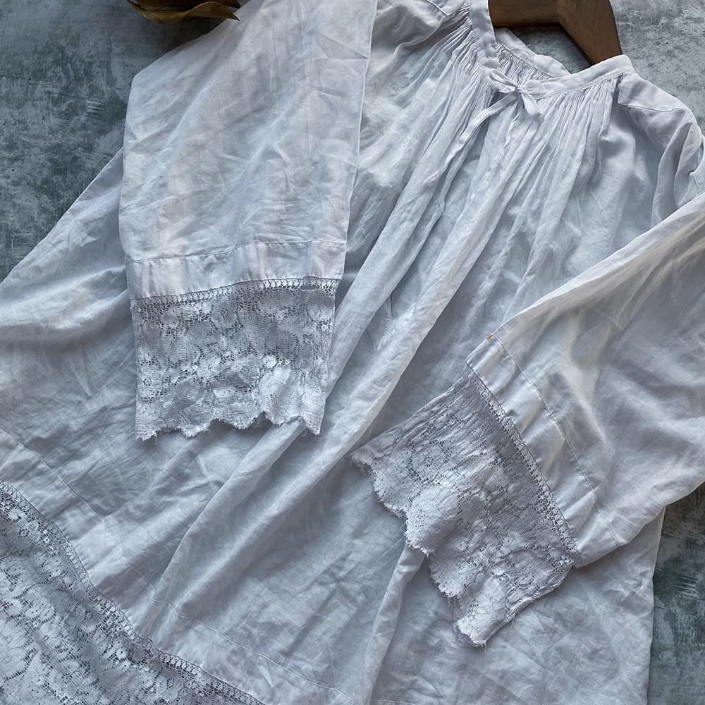 フランスアンティークチャーチスモック