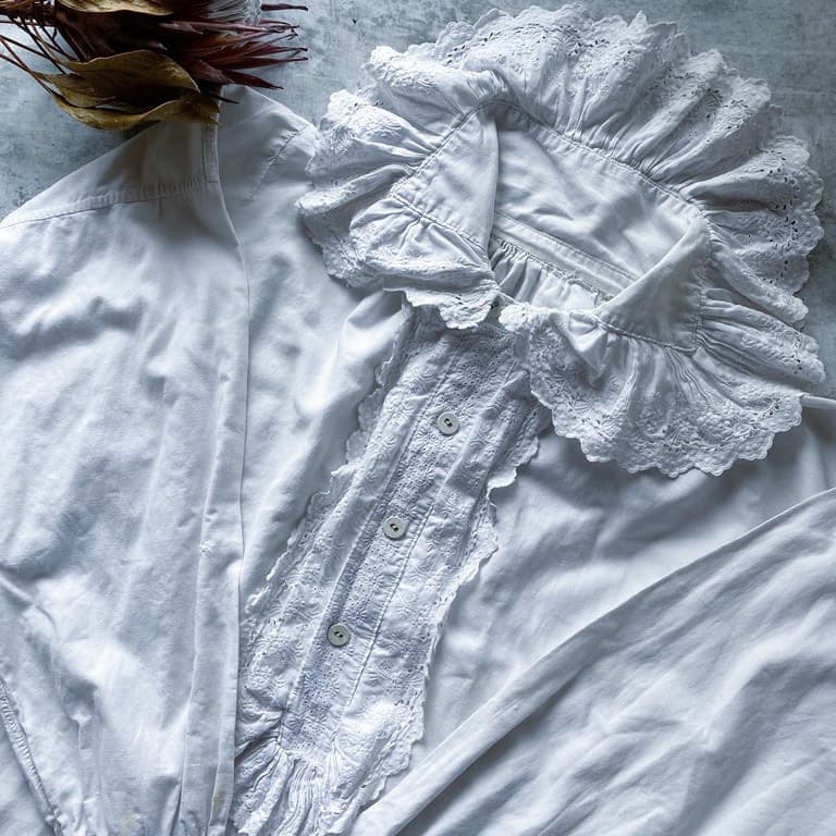 フランスアンティークナイトドレスアンティークレースワンピース 