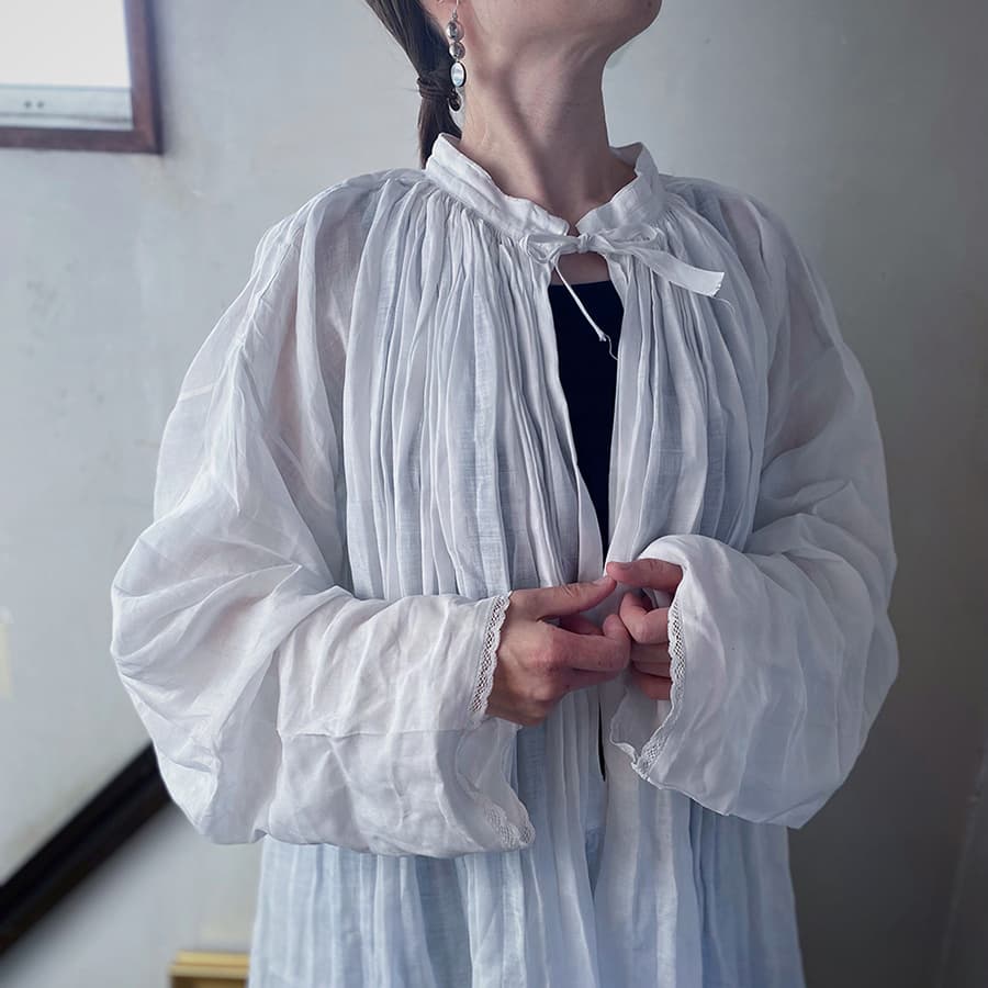 フランスアンティークチャーチスモックドレス