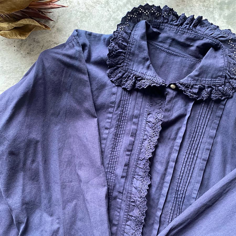 フランスアンティークコットンブラウス