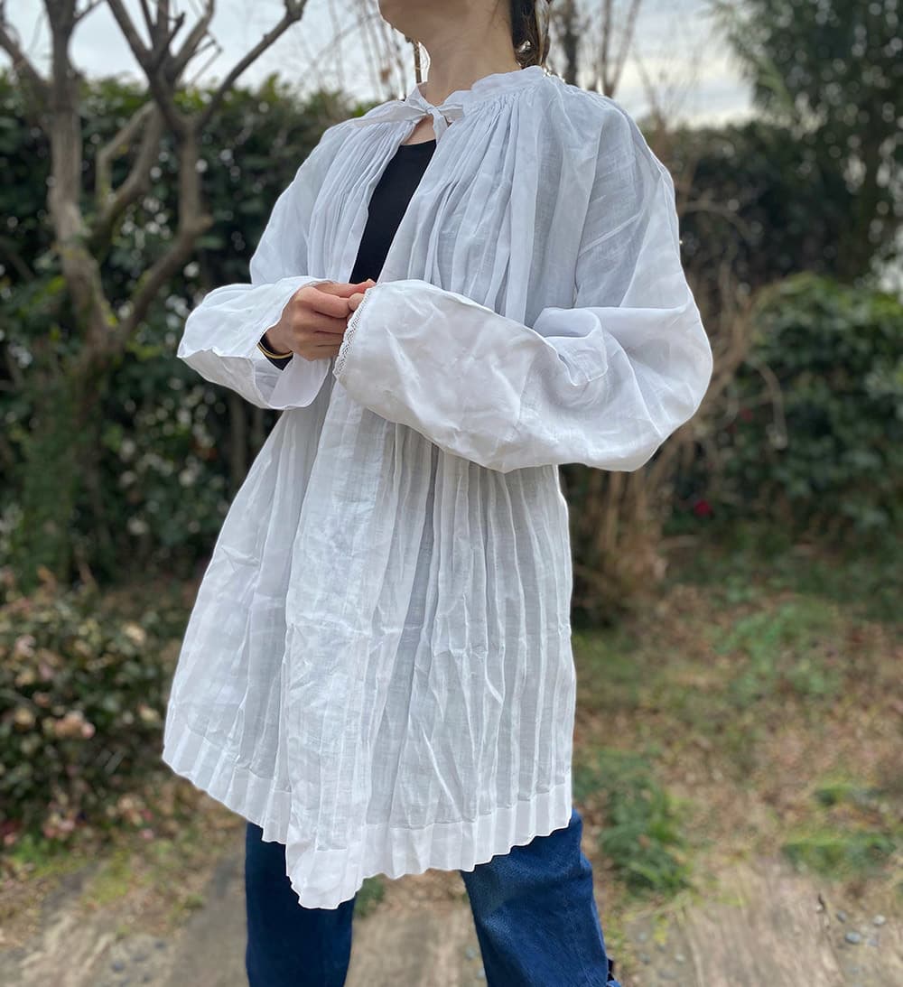 フランスアンティークチャーチスモックヴィンテージ チャーチドレスchurchsmock