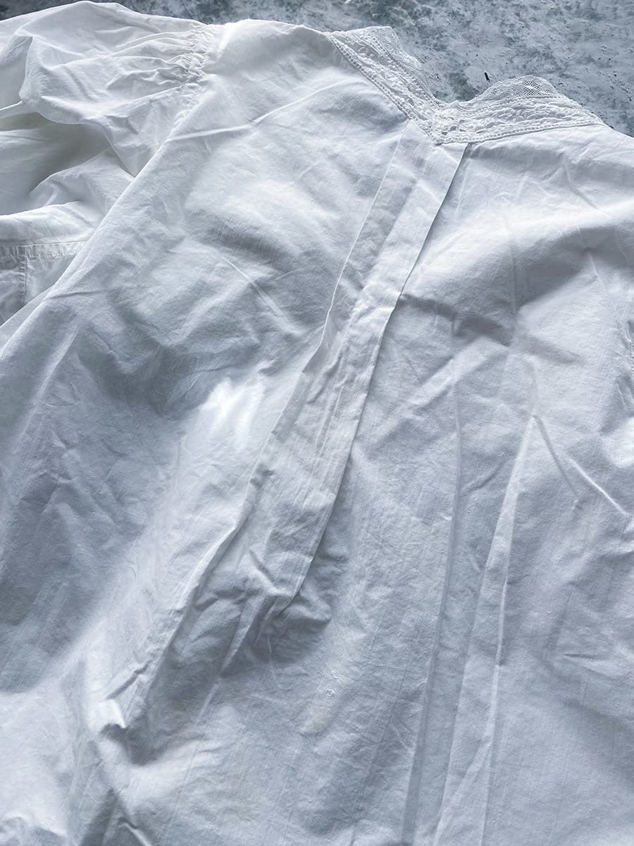 フランスアンティークブラウスフリルレースブラウス