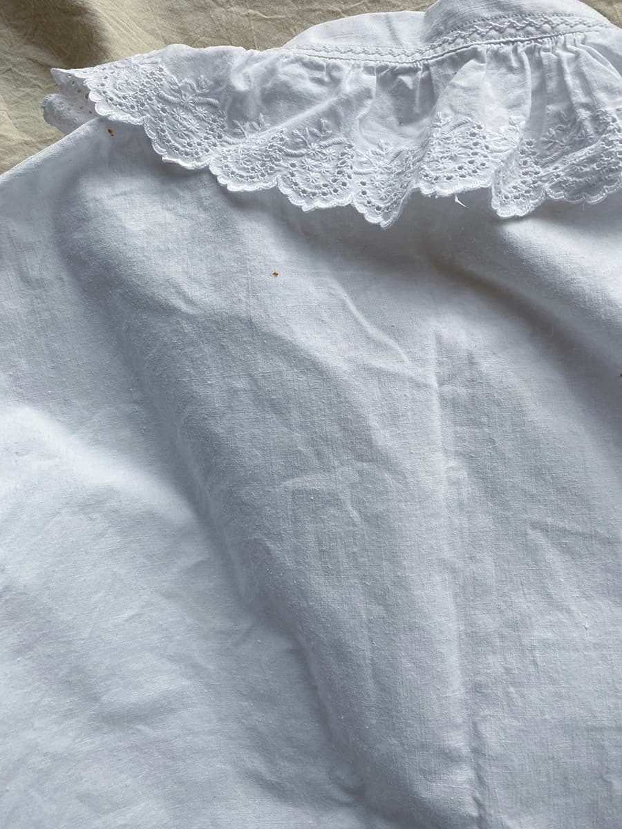 フランスアンティークブラウスフリルレースブラウス