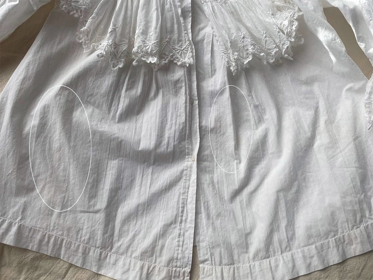 フランスアンティークブラウスフリルレースブラウス