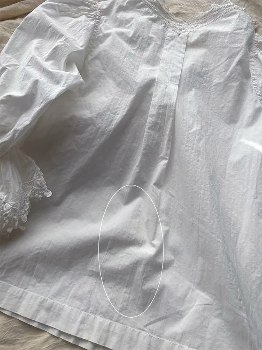 フランスアンティークブラウスフリルレースブラウス