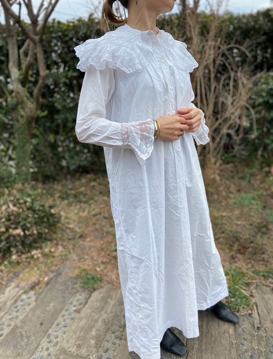 フランスアンティークナイトドレスヨーロッパアンティークワンピース