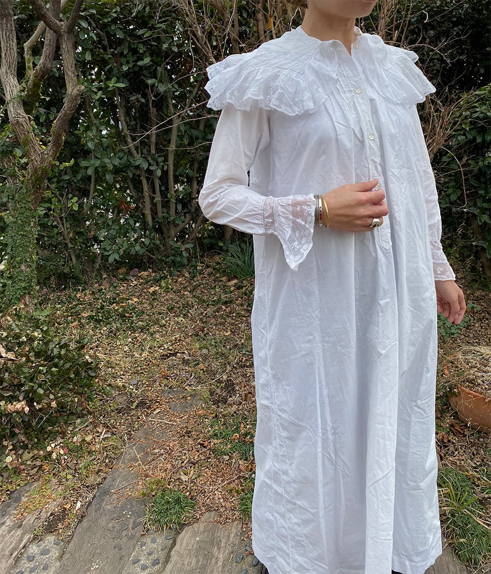 フランスアンティークナイトドレスヨーロッパアンティークワンピース