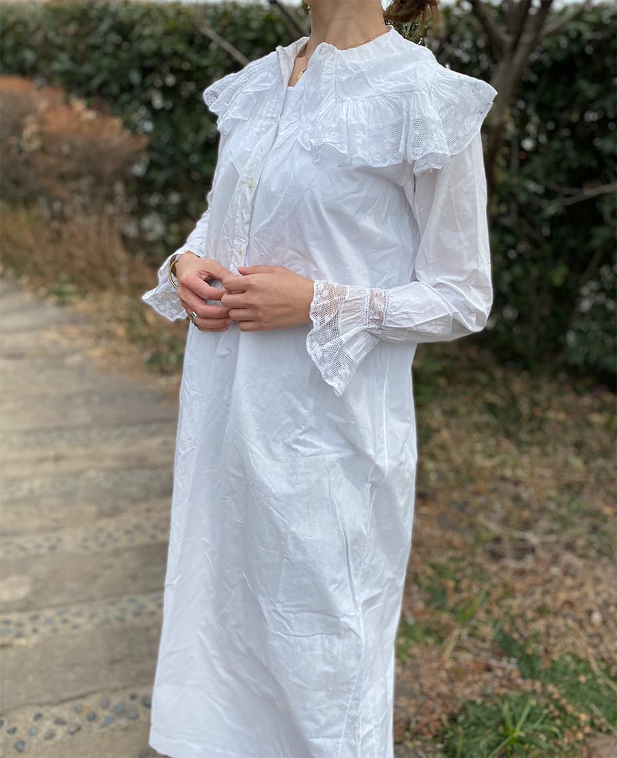 フランスアンティークナイトドレスヨーロッパアンティークワンピース