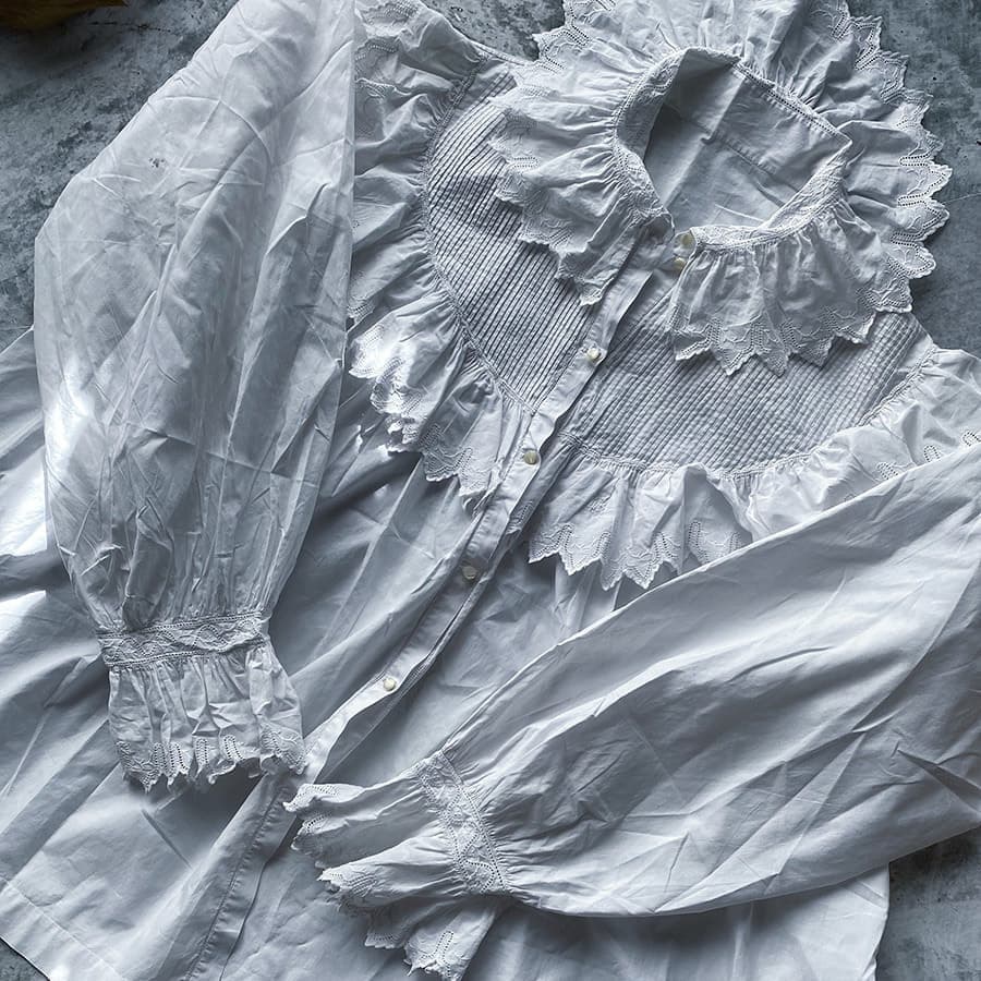 アンティークフランスレースブラウス