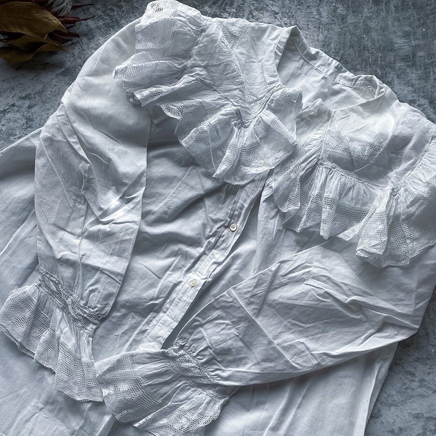 フランスアンティークワンピースナイトドレス