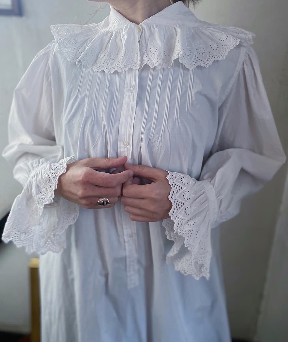 フランスアンティークナイトドレスヨーロッパアンティークワンピース