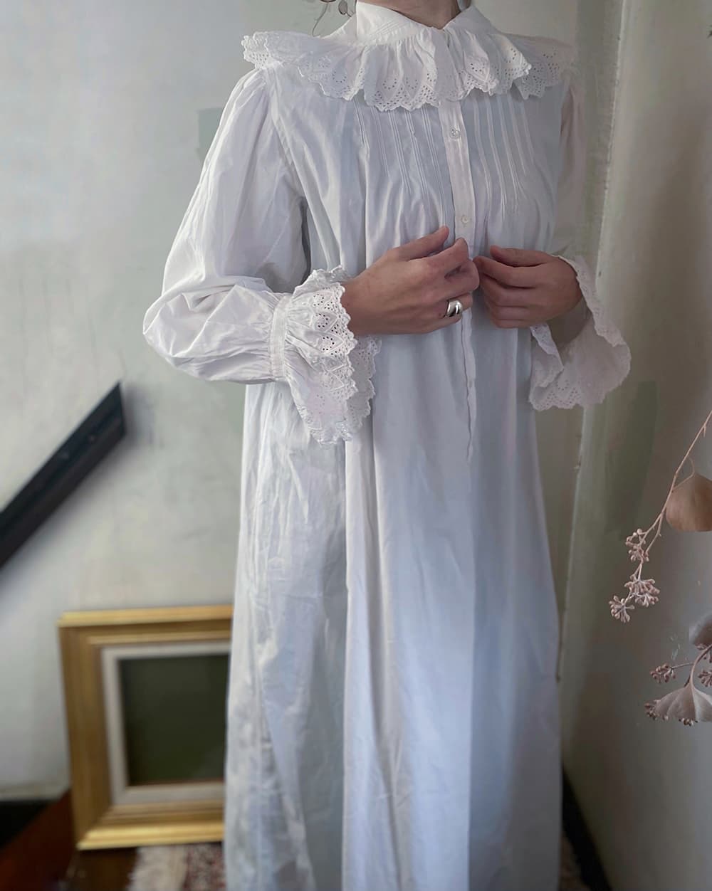 フランスアンティークナイトドレスヨーロッパアンティークワンピース