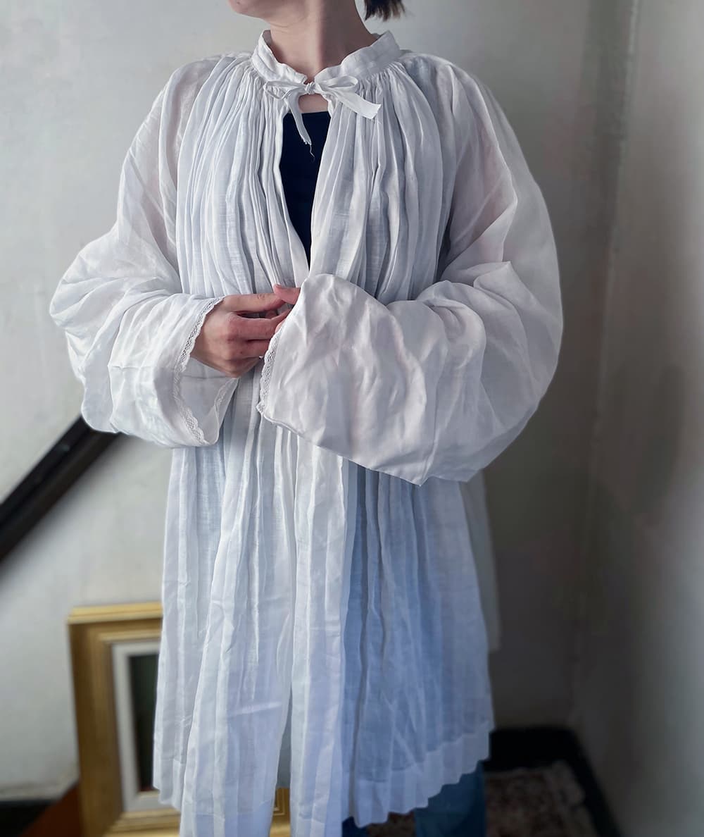 フランスアンティークチャーチスモックヴィンテージ チャーチドレスchurchsmock
