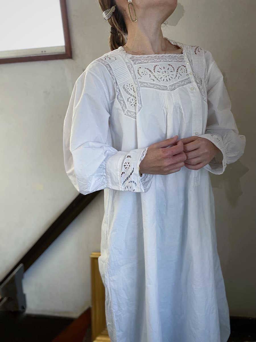 フランスアンティークナイトドレスヨーロッパアンティークワンピース