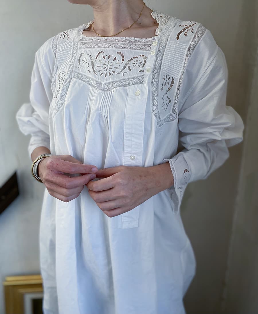 フランスアンティークナイトドレスヨーロッパアンティークワンピース