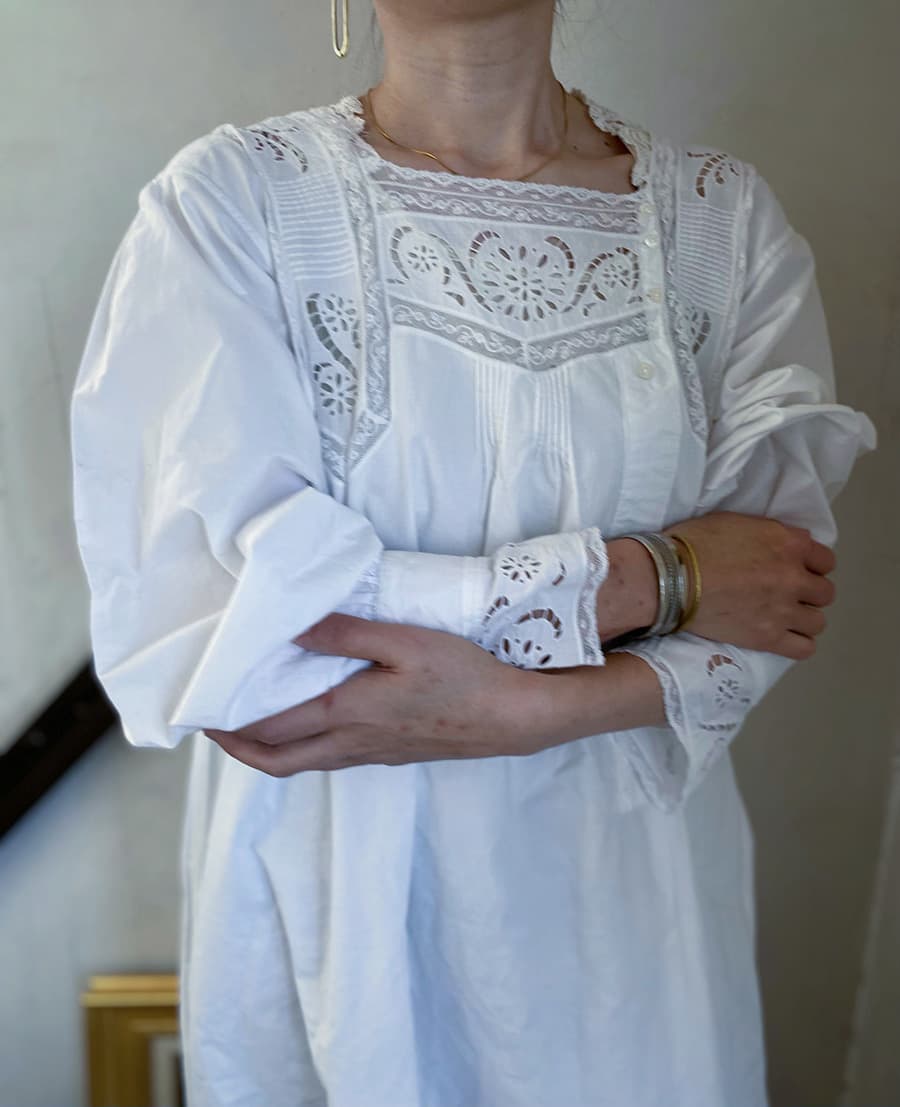 フランスアンティークナイトドレスヨーロッパアンティークワンピース