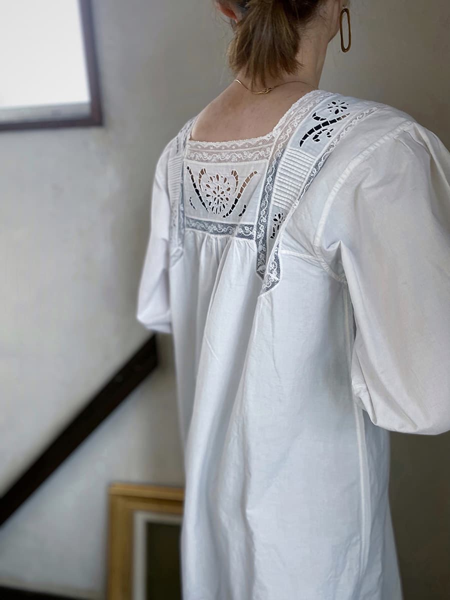 フランスアンティークナイトドレスヨーロッパアンティークワンピース