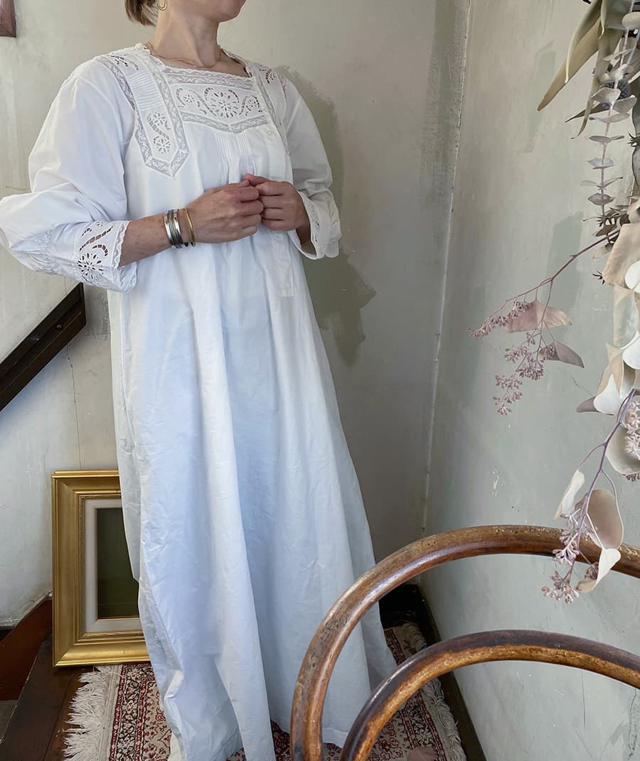 フランスアンティークナイトドレスヨーロッパアンティークワンピース