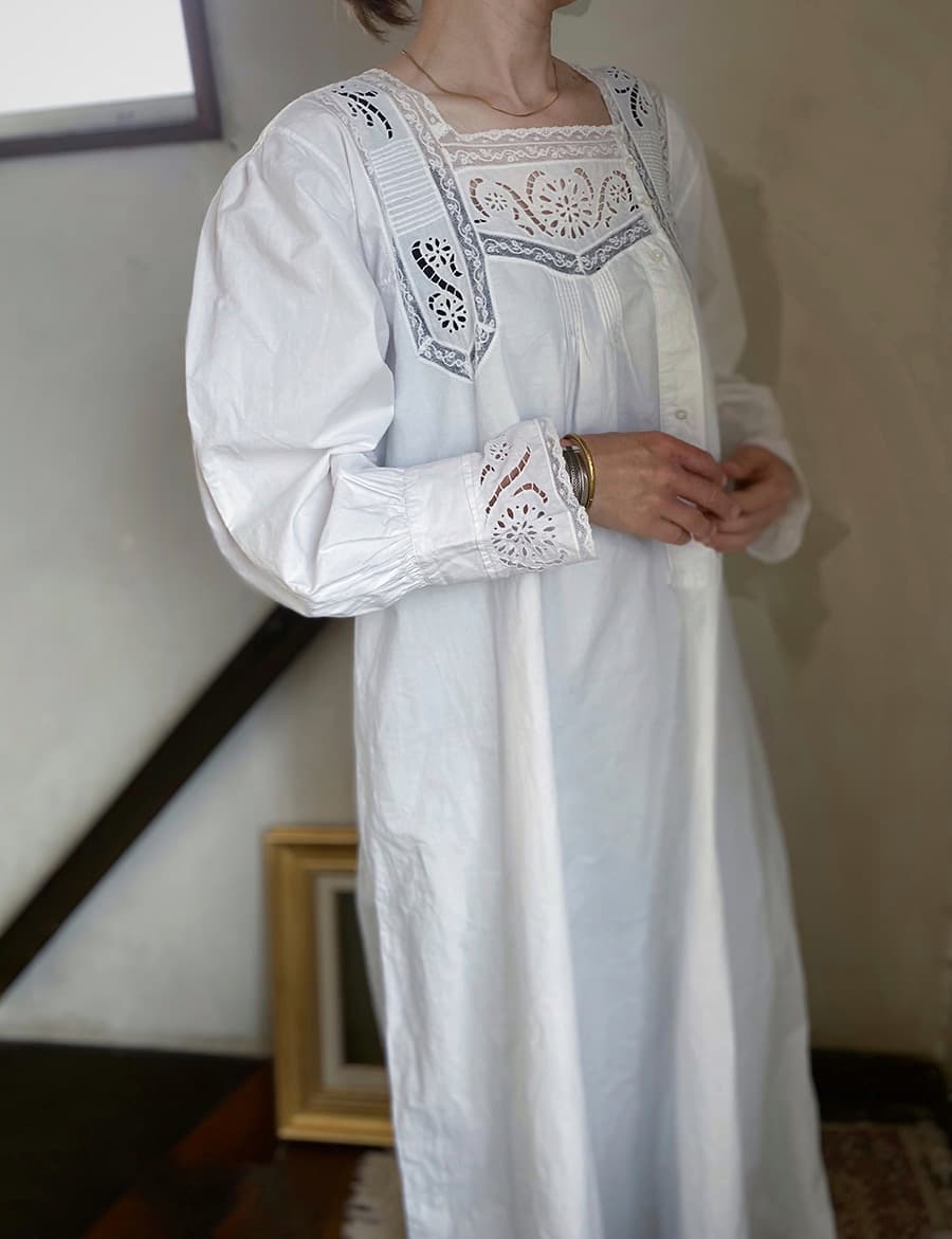 フランスアンティークナイトドレスヨーロッパアンティークワンピース