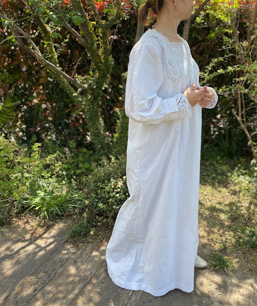 フランスアンティークナイトドレスヨーロッパアンティークワンピース