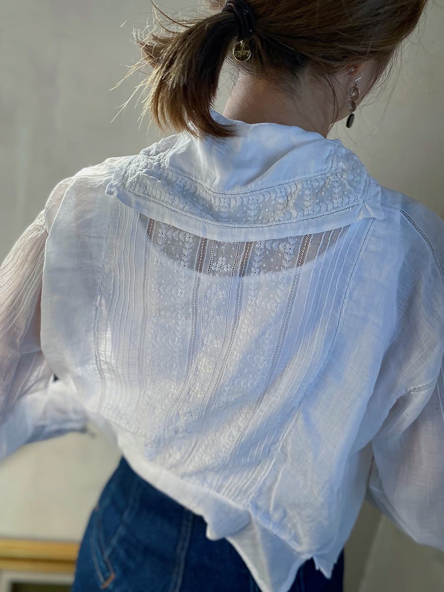アンティークセーラーカラーブラウスAntiquesailorcollarblouse