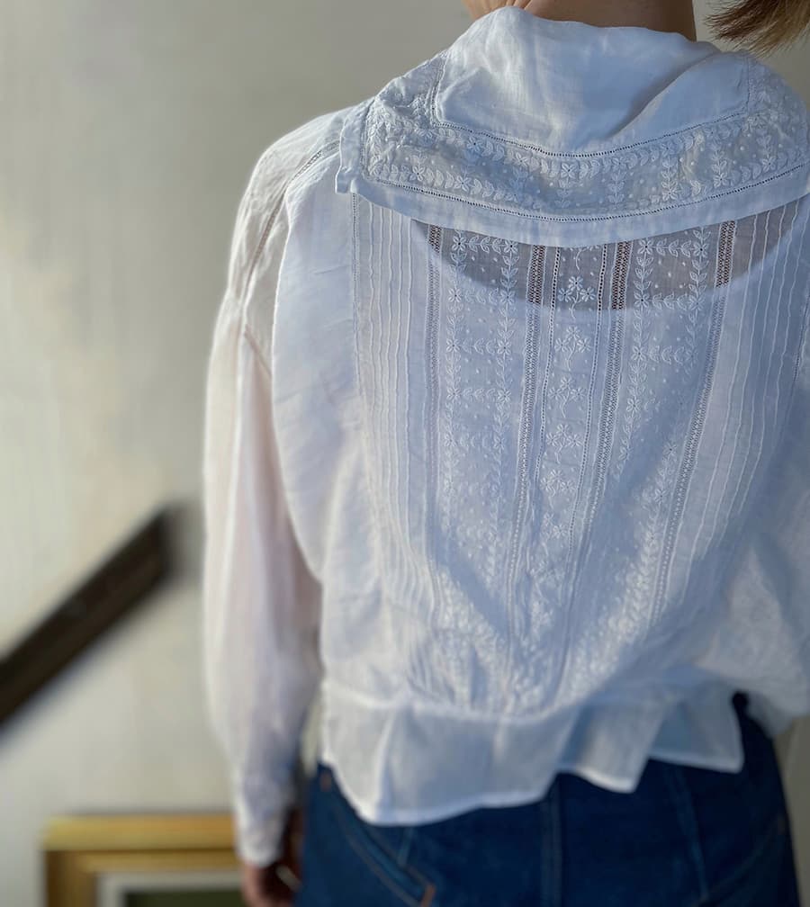 アンティークセーラーカラーブラウスAntiquesailorcollarblouse