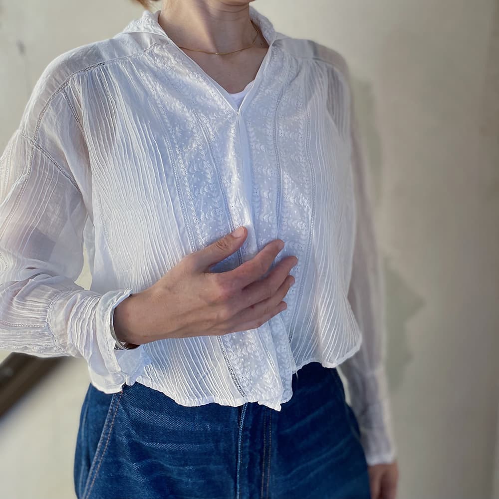 アンティークセーラーカラーブラウスAntiquesailorcollarblouse