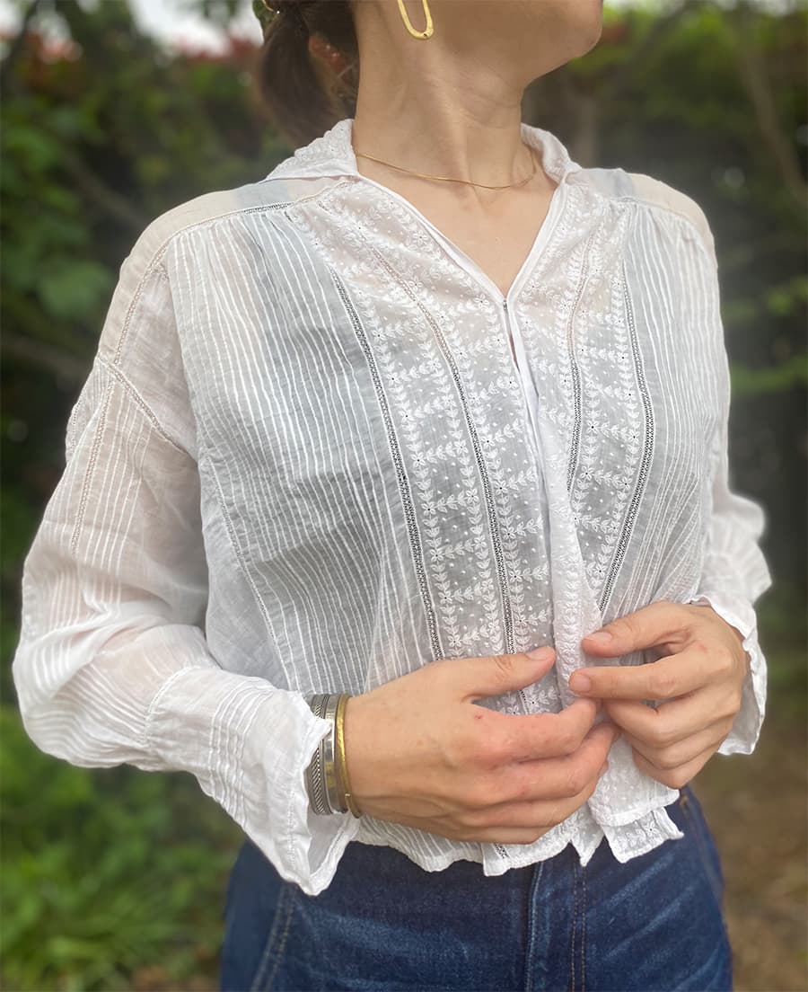 アンティークセーラーカラーブラウスAntiquesailorcollarblouse