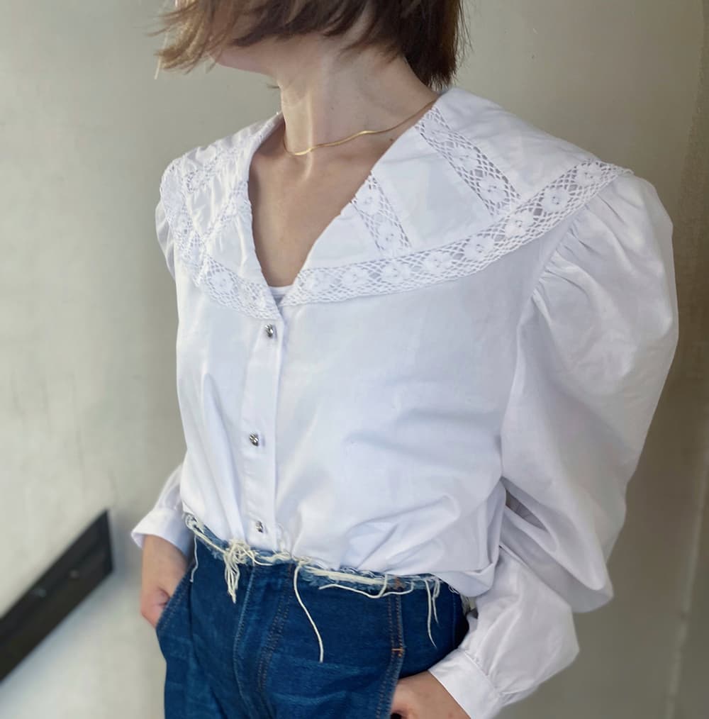 アンティークセーラーカラーブラウスAntiquesailorcollarblouse