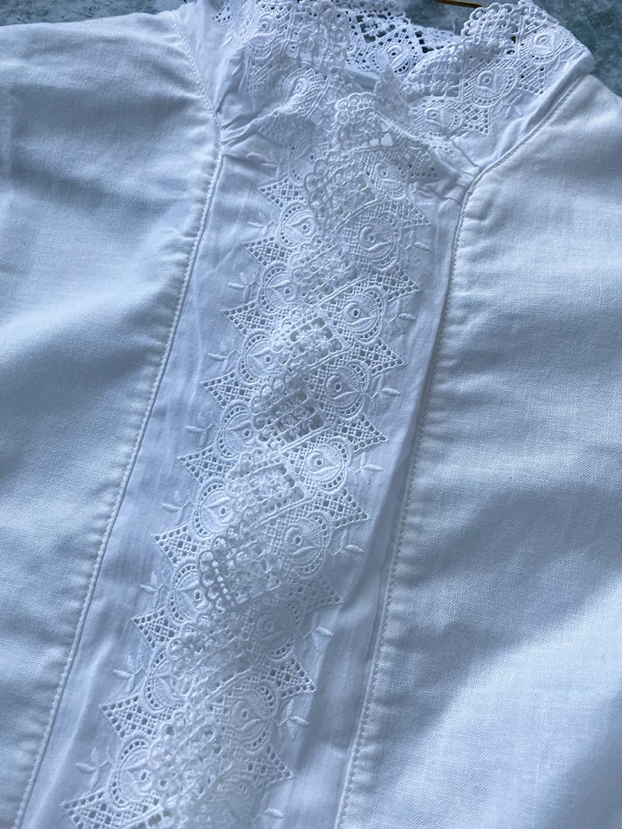 フランスヴィンテージブラウスパフスリーブブラウス