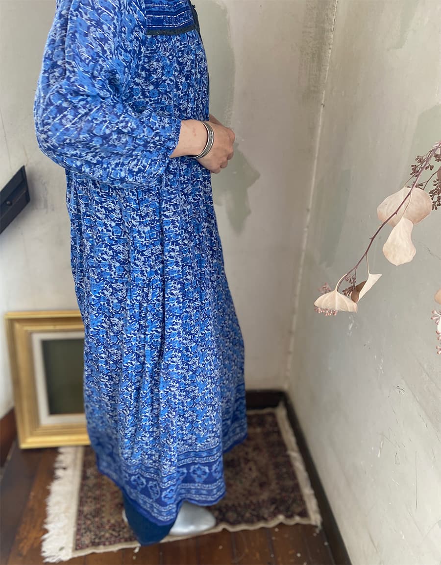 ヴィンテージインド綿ワンピースvintageindiancottondress