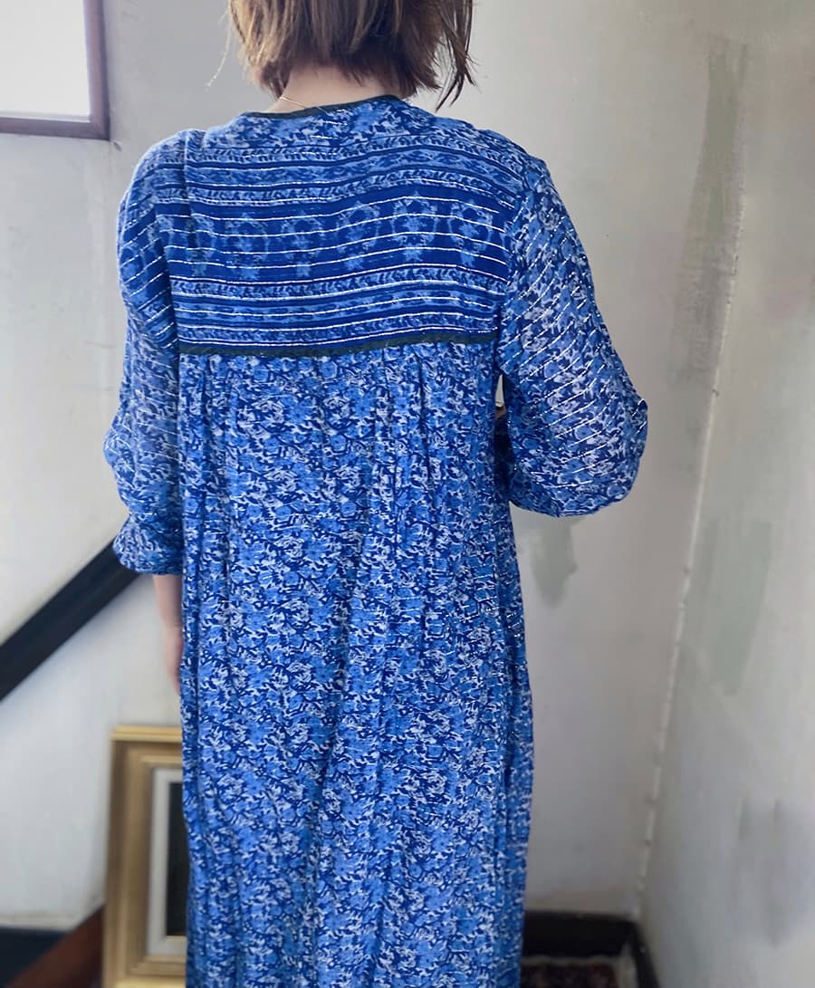 ヴィンテージインド綿ワンピースvintageindiancottondress