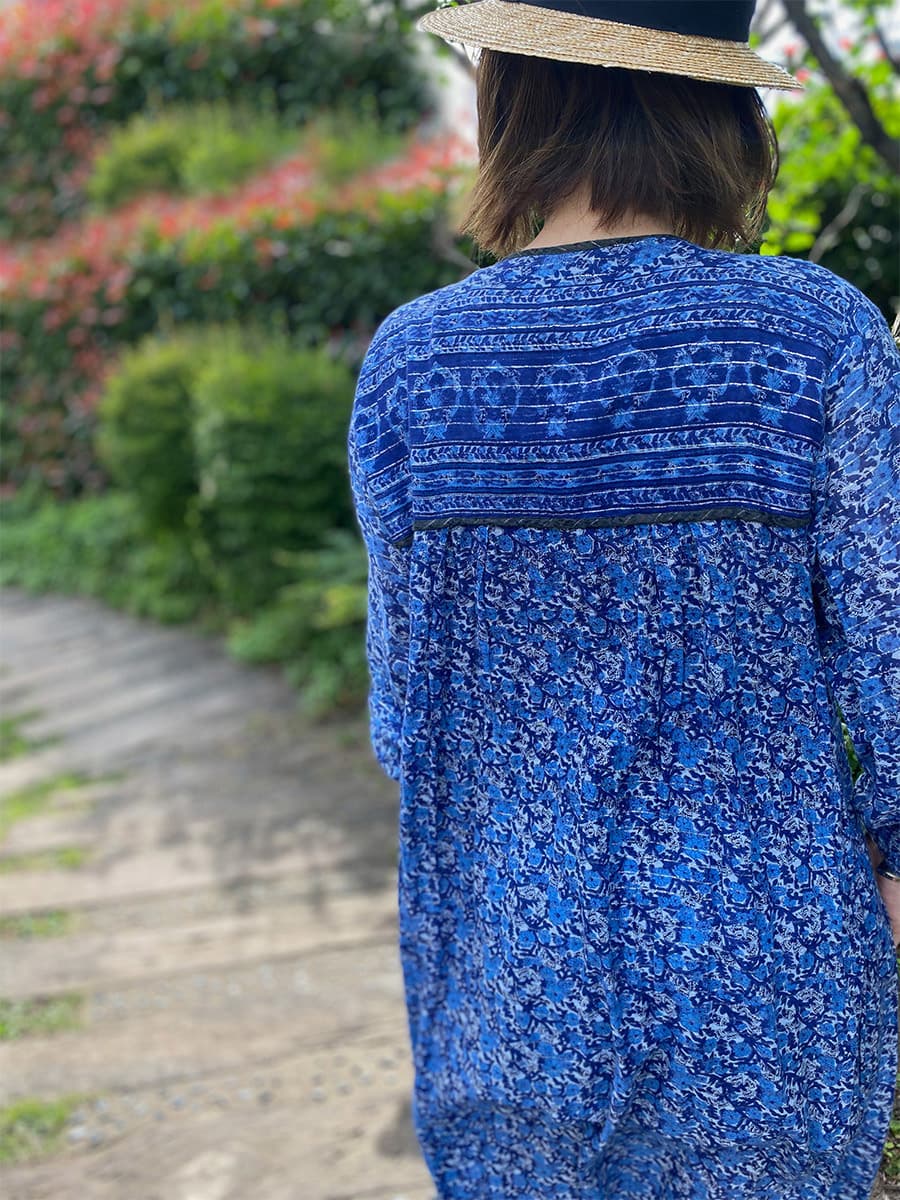 ヴィンテージインド綿ワンピースvintageindiancottondress