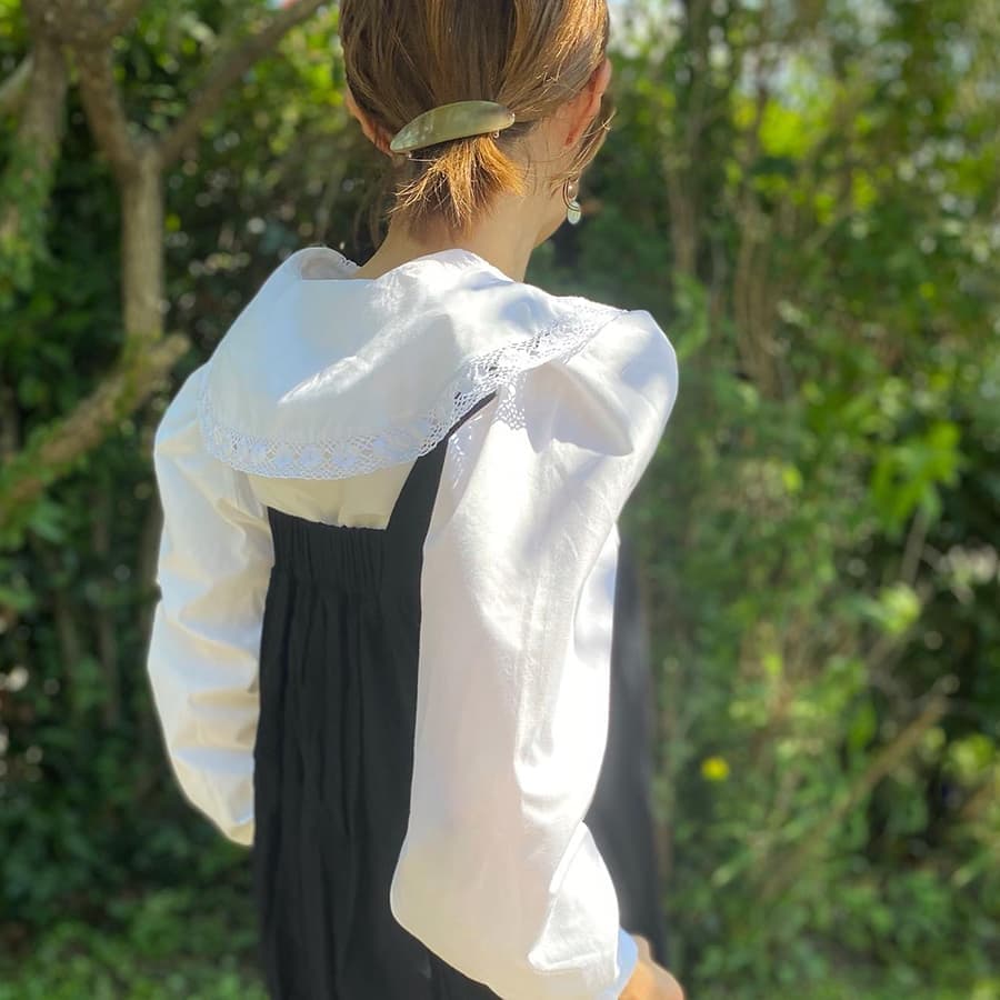 フランスヴィンテージブラウスセーラーカラーブラウス