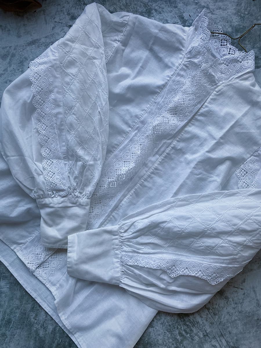 フランスヴィンテージブラウスパフスリーブブラウス