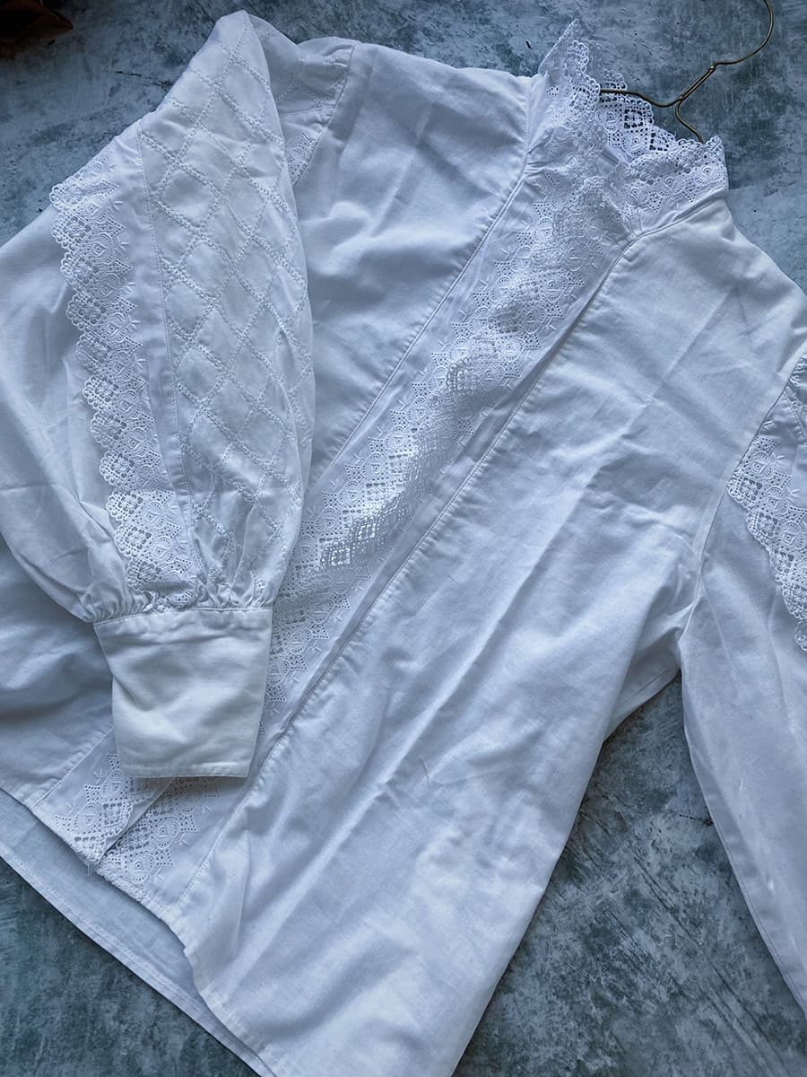 フランスヴィンテージブラウスパフスリーブブラウス