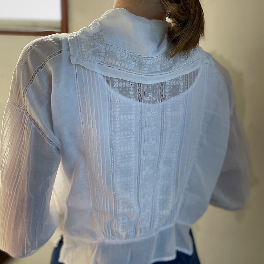 アンティークセーラーカラーブラウス