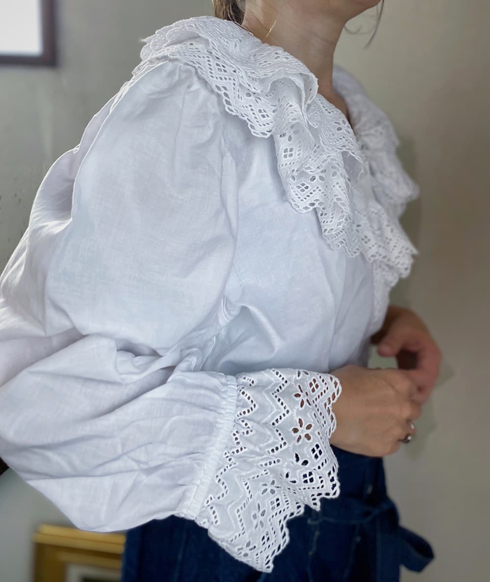 オーストリアヴィンテージレースブラウスアンティークブラウス