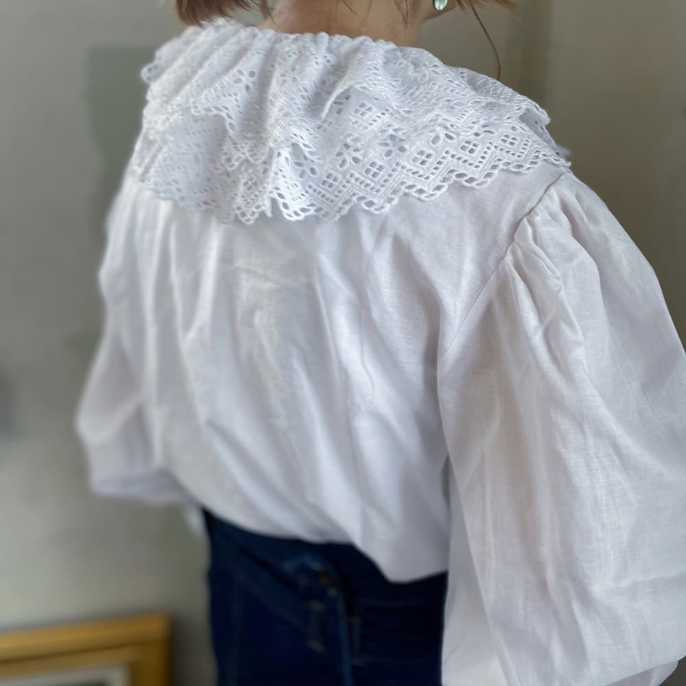 オーストリアヴィンテージレースブラウスアンティークブラウス