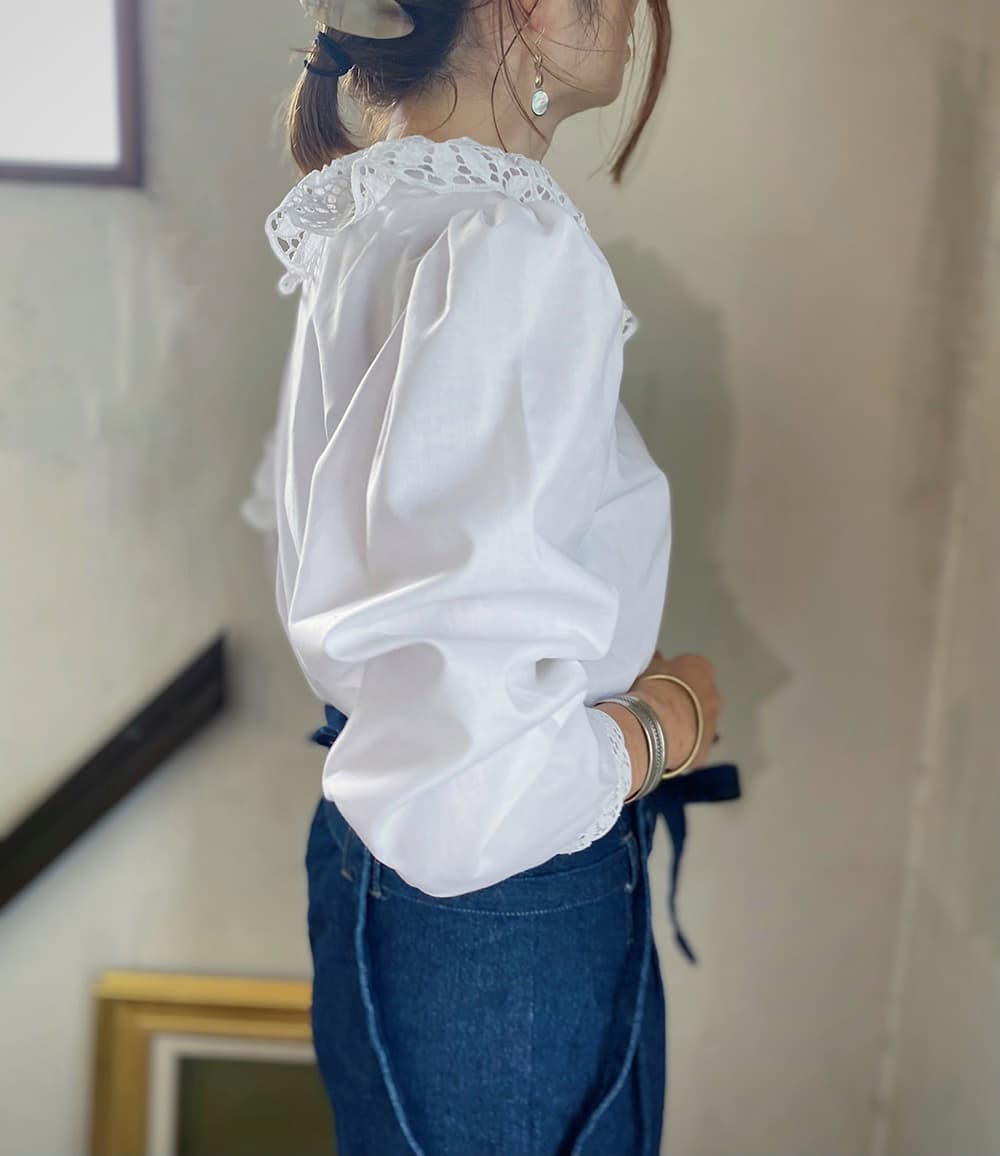 オーストリアヴィンテージレースブラウスアンティークブラウス